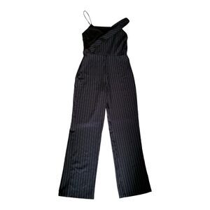 Asymmetrical Pinstripe Jumpsuit Size Small